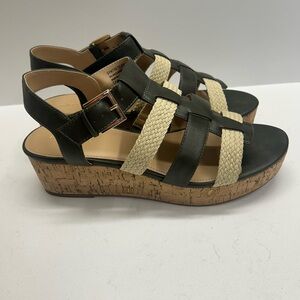 Violet & Red Capree Woven Braided Wedge Sandals Size 11M